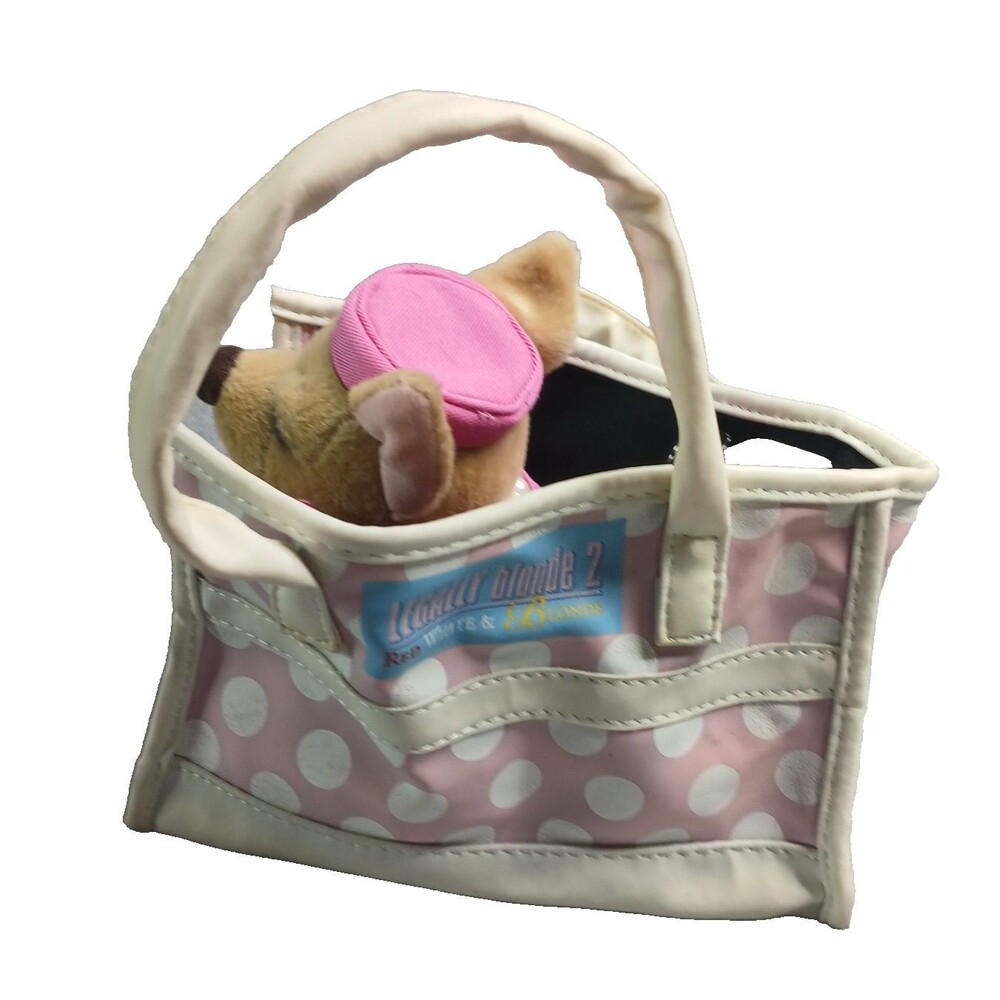 Legally Blonde 2 Bruiser Chihuahua Plush Tote Pink Fuzzy Sweater Set DEFECT